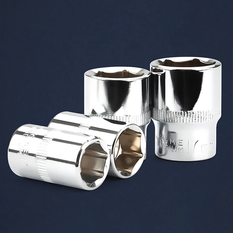 1PCS 3/8" Ratchet Socket 6-24mm Hex Socket Wrench Head Socket Adapter Socket Driver For Ratchet Wrench Auto Repair Hand Tool 4