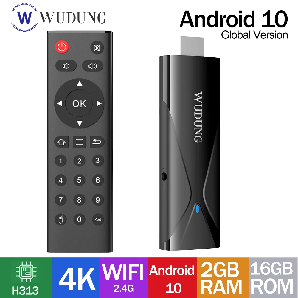 WUDUNG TX8 TV Stick Allwinner H313 2G+16G 4K HD Smart Android Mini