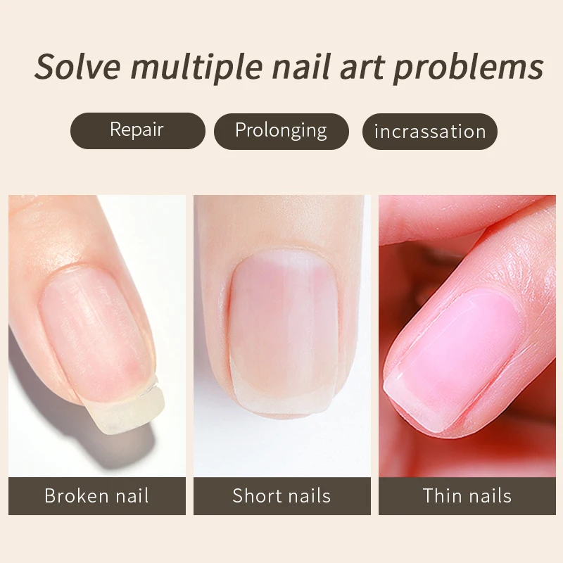 RS NAIL 5ml Fiber Extension Gel Polish Cracked Nail Repair Gel Semi Permanent UV LED Building Construction Varnish Manicure
