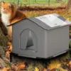 Fully Insulated Shelter for Stray and Feral Cats Cat House for Indoor and Outdoor Cats in Summer, Waterproof Winter warm cat bed 4