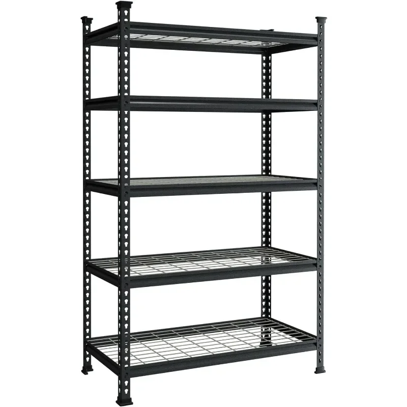 

5-Tier Metal Storage Shelving Unit, 48”W x 24”D x 72”H, Adjustable Storage Rack Heavy Duty Shelf, 4000 lbs Load Capacity