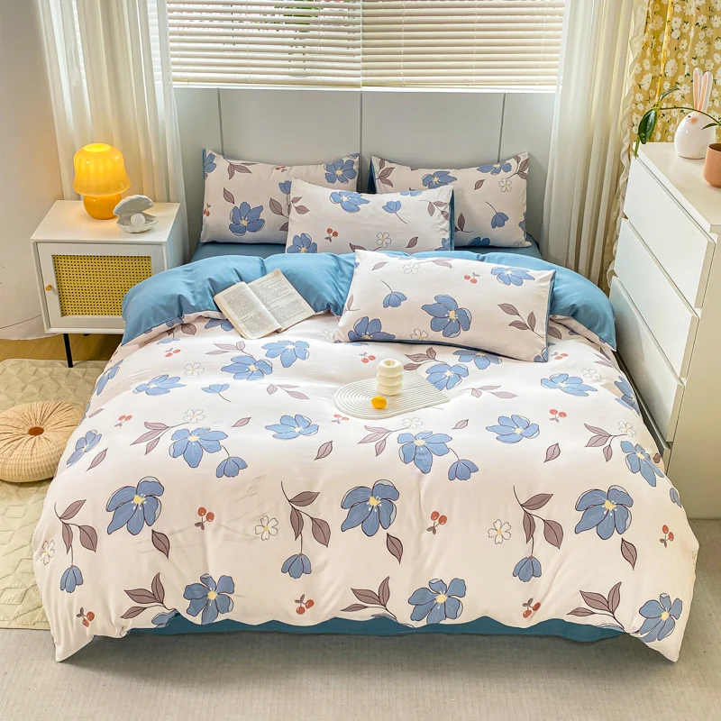

Bedding Set High Quality Printing Duvet Cover Set Single Double Queen Size Quilt Cover Set Skin Friendly Fabric Bedding Cover