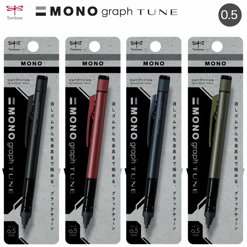 Tombow Mono Graph Tune Druckbleistift, 0,5 mm, japanisches Briefpapier, Retro-Zeichnung, automatischer Bleistift, niedriges Schwerpunkt-Schreiben – Detail 2