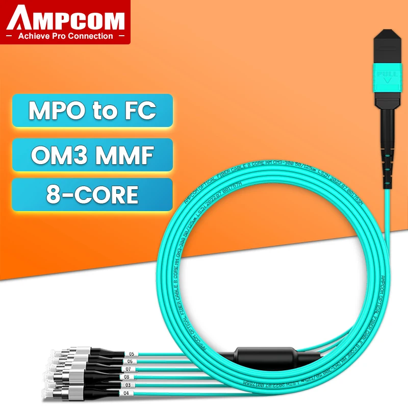 Cable Fibra Óptica Monomodo MPO/MTP, 12 Fibras OS2 Tipo B