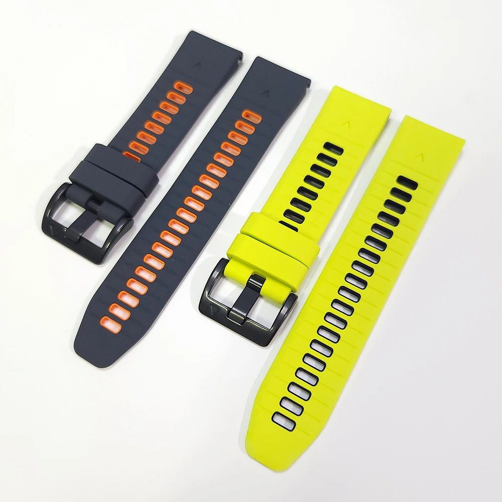 GARMIN fenix6 PRO DUALPOWER QUICKFITバンド Two Tone Silicone Watch Band QuickFit 22mm 26mm For Garmin