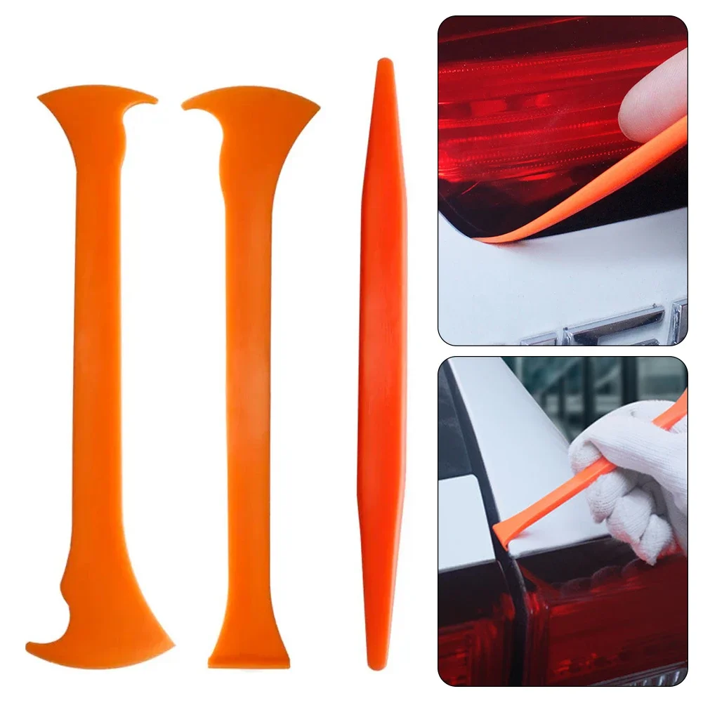 3Pcs Vinyl Car Wrap Tool Micro Stick Squeegee Window Tinting Kit Corner Scraper Curves Slot Tucking Tools Gap Film Cutter Car Wrapping Tools