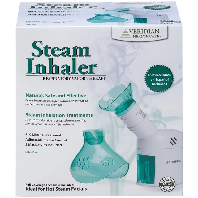 Inhalateur à vapeur Veridian Health, thérapie à la vapeur iratoire de  vaccination, pression des sinus, congestion, rhumes et instituts de toux,  grand visage - AliExpress