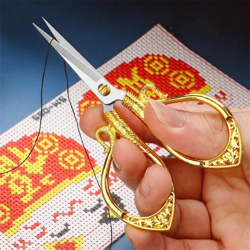 Stainless Steel Angled Scissors Curved Gauze Scissor Fishing Cross Stitch  Cutter Paper Embroidery Sewing Thread Shaped Shears - AliExpress