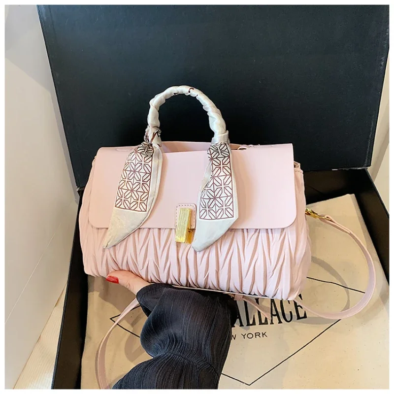 Bags Female 2024 High Quality Fashion Simply PU Leather Solid Travel Small Handbag Purses Large Capacity Versatile Crossbody Bag