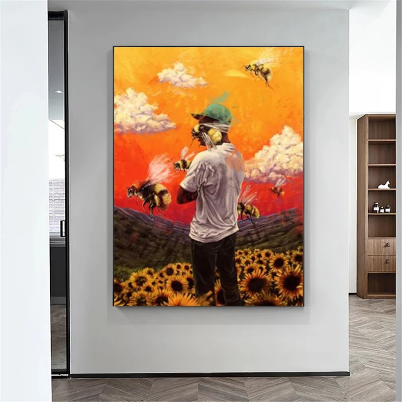 

Abstract Music Flower Boy Poster Canvas Painting Wall Art Posters and Prints Wall Art Pictures for Living Room Home Decor
