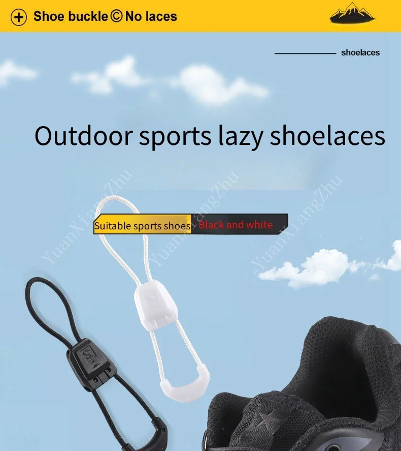 Description Picture 2 of itemNew No Tie Shoe Laces Round Tennis Laces Without Ties Adult Kids Quality Running Sneakers Shoelaces Black White Shoes Accesories