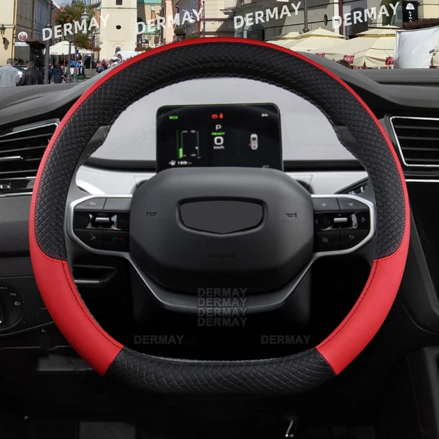 for Geely Geometry C 2020 2021 2022 2023 Car Steering Wheel Cover PU Leather Non-slip Auto Accessories Interior Fast Shipping 3