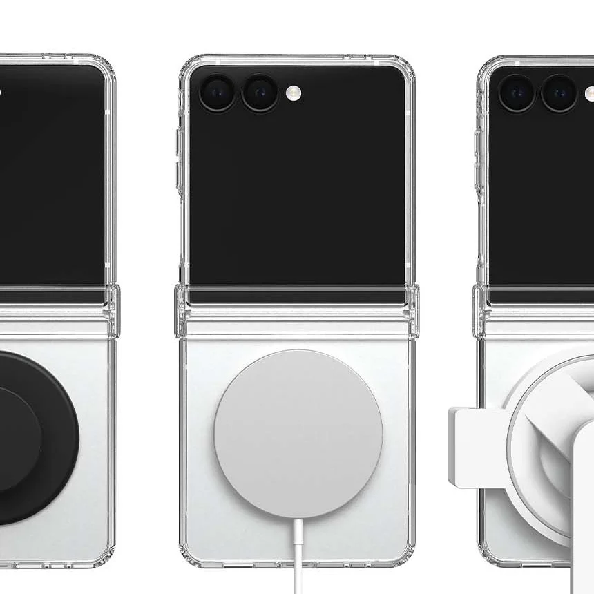 Clear Hinge Protection Shockproof Slim Case with Wireless Charging Compatibility