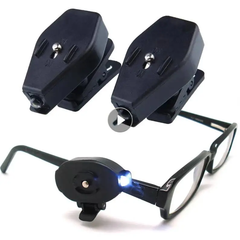 Гибкие светильники для чтения клипса очков 2 шт. Регулируемая лампа |