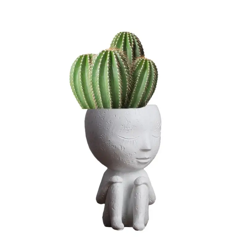 

Cute Plant Pot Modern Planter Multi-Function Face Flower Pot Potted Plants Supplies Novelty Flower Pots For Aloe Cactus Orchids