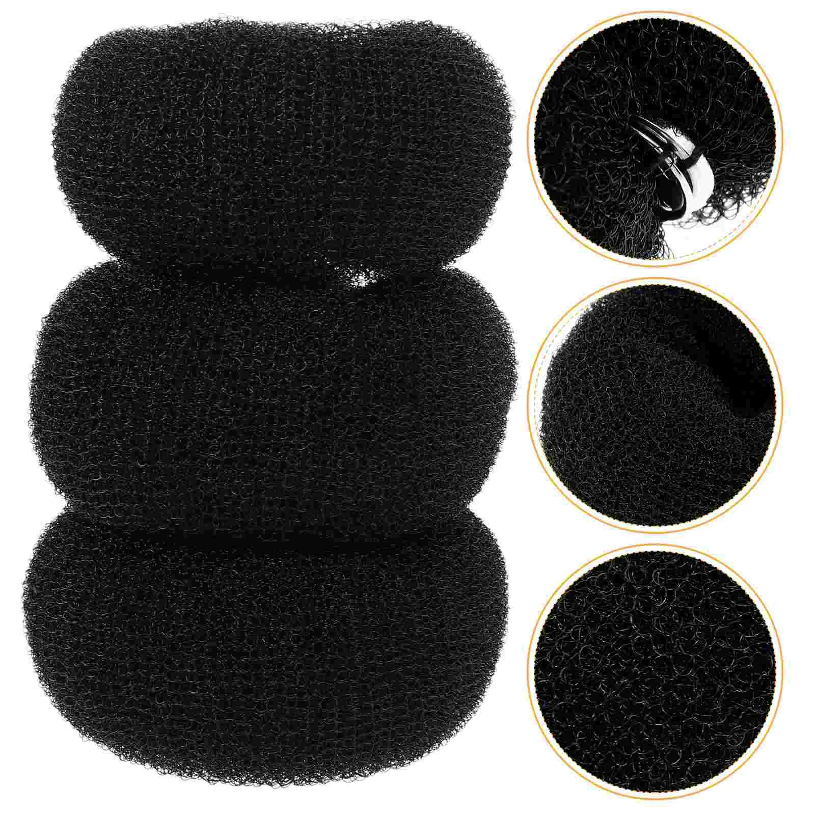 3pcs Hair Bun Maker Concealed 17cm 20cm 22cm Easy Styling Tool Women Accessories Bun Forms Donut Lazy Curler