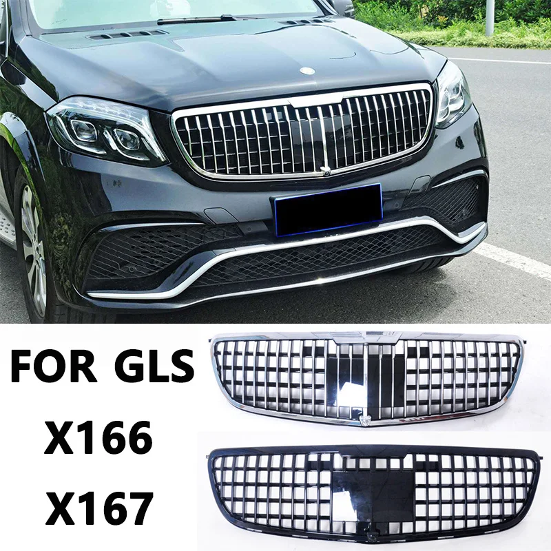 

Передняя решетка радиатор переднего бампера черный гриль для Mercedes Benz GLS X167 X166 W166 W167 GLS400 450 GLS500 для Maybach Style