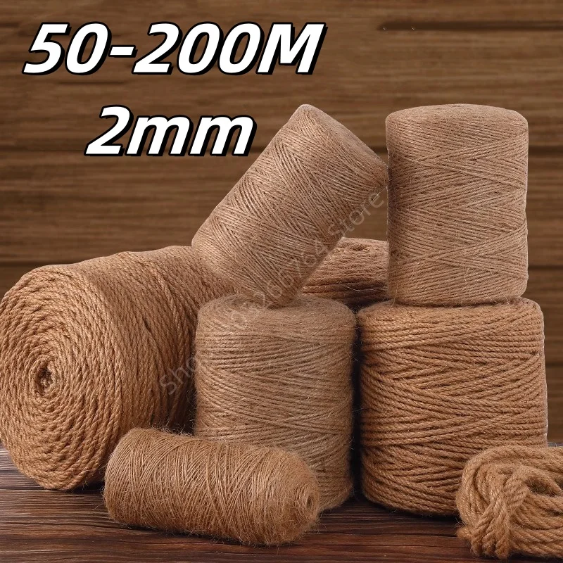 Jute Twine Braided Burlap Strings for DIY Wedding Party Home Decor