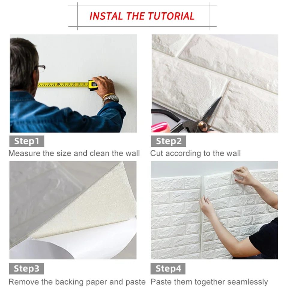 70cmx1/5/10m 3D Wallpaper Decoration Self-adhesive Antique Foam Brick Wallpaper Living Room Bedroom Waterproof 3d Wall Sticker self adhesive wallpaper
