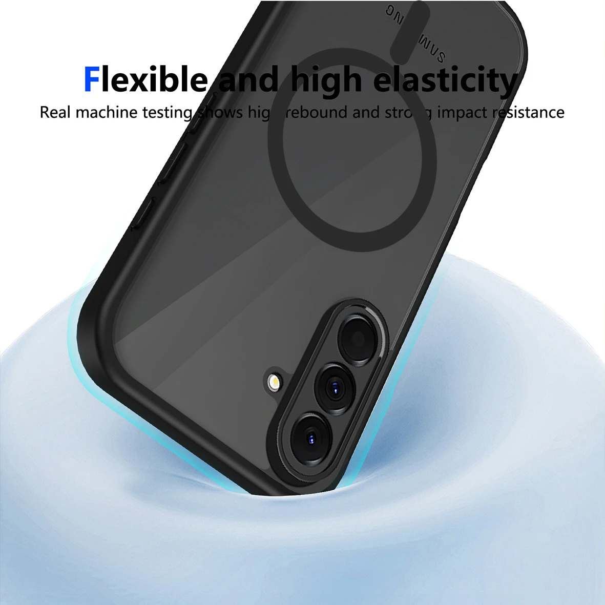 Transparent Black Frosted Magnetic Wireless Charging Phone Case