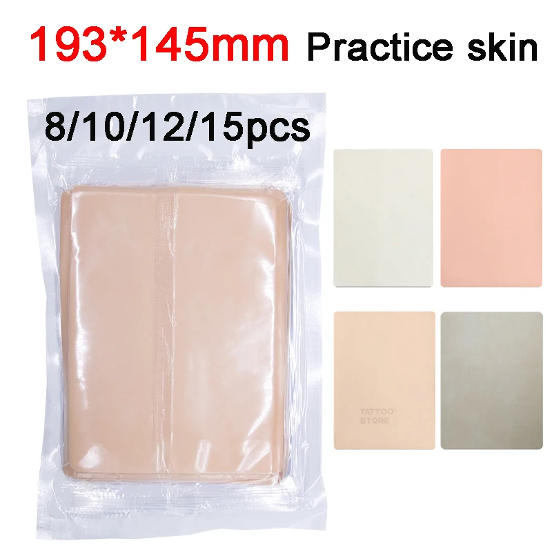 

8/10/15PCS Tattoo Blank Practice Skin Eyebrow Paint Double Side Synthetic Leather Pink Tattoo Beginner Fake Skin Exercise Tool