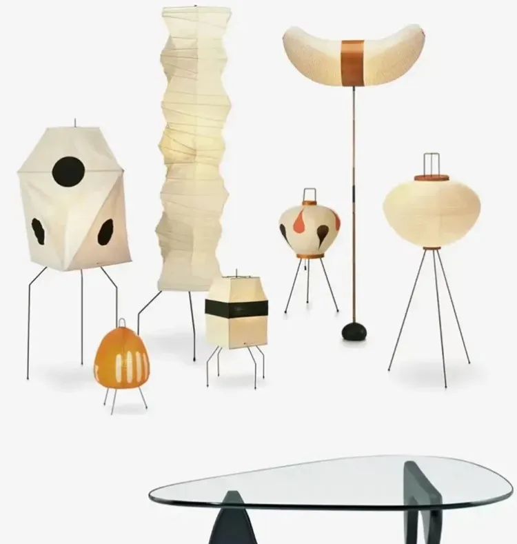 

Japanese Akari Noguchi Yong Floor Lamp Wabi-sabi Designer Rice Paper Bamboo Interior Lighting Loft Living Room Bedroom Kitchen
