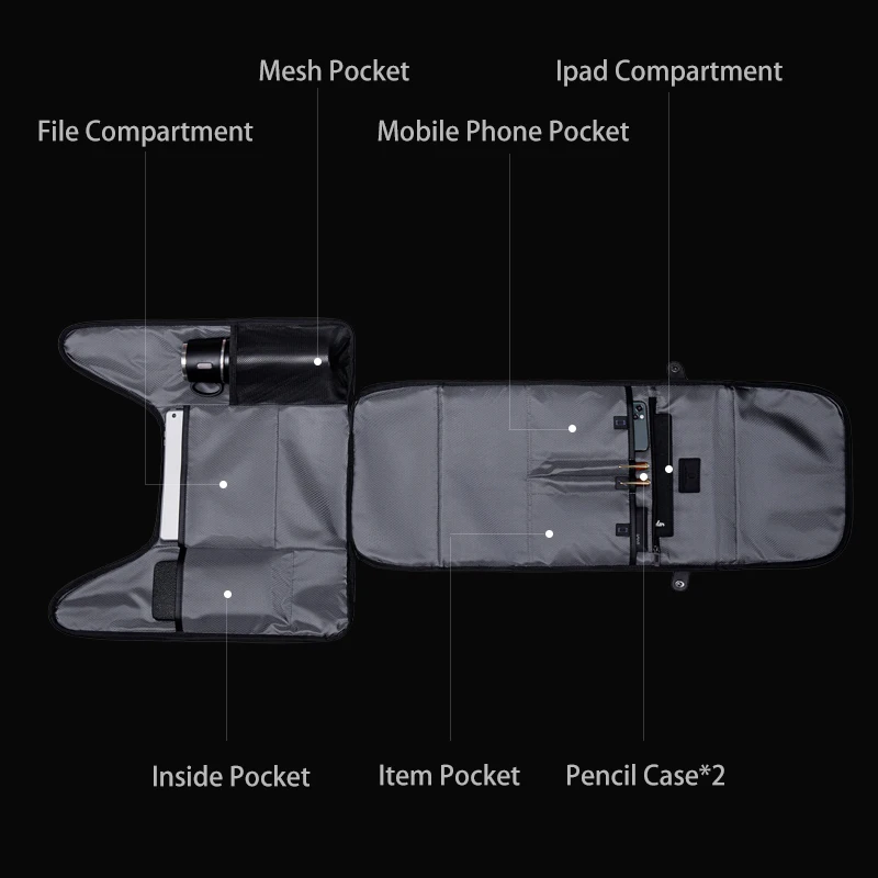 ARCTIC HUNTER Smart Backpack Anti-Theft Bag Men's Charging Bag with USB Port Mochila Para Laptop Roll Top Backpack Bag 2
