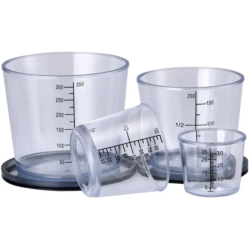 

4pcs Set Small Fishing Bait Measuring Cup 120/240/350ml Counting Cup Measure Fishing Tools