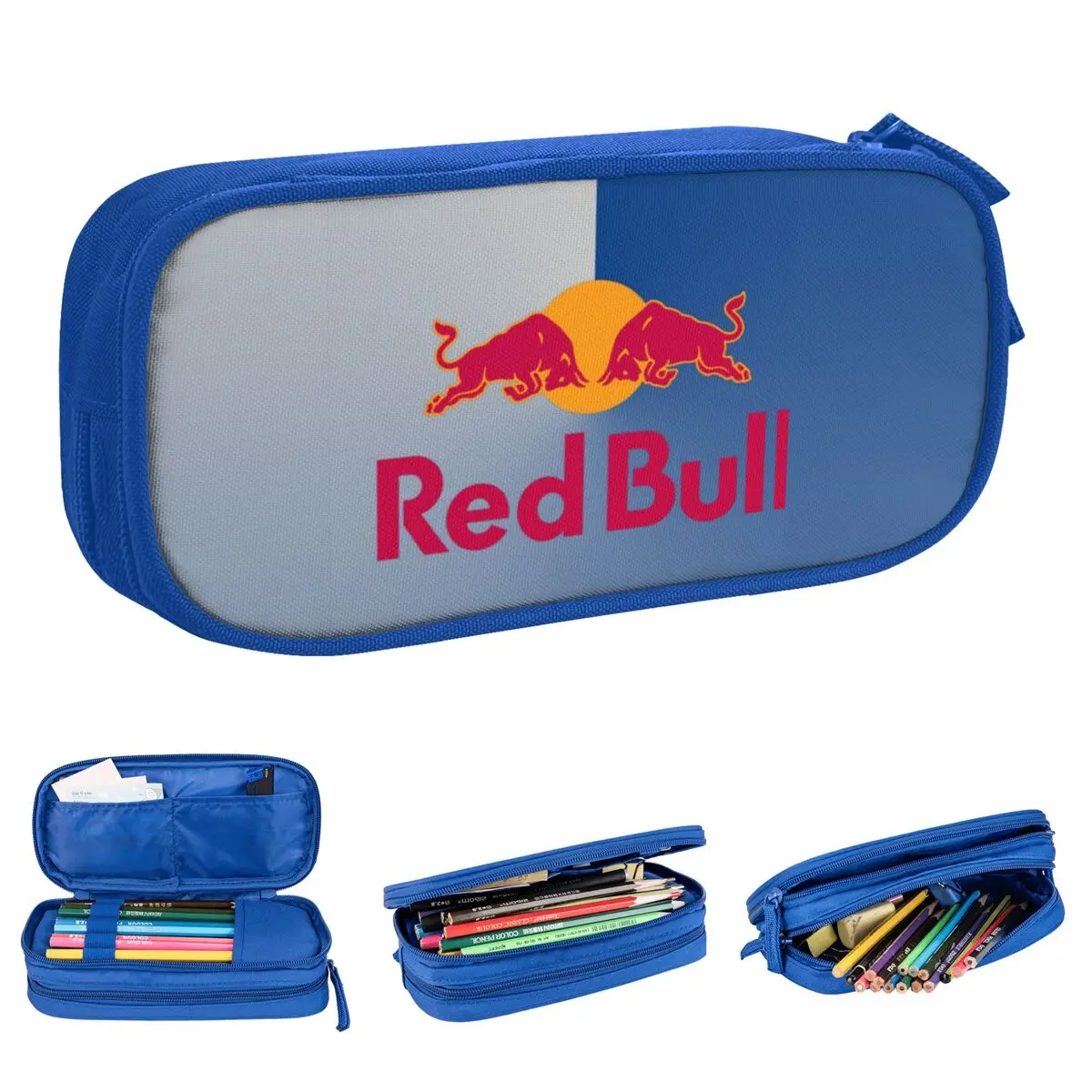 Reds Double-Bull Pen Box Doppio Strato Grande Capacità Forniture Scolastiche Per Bambini Pencilcase Regalo Incredibile