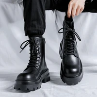 Winter Breathable Men Boots Fashion Street Style Casual Shoes Personalized Trend High Top Men Shoes Comfortable Casual Boots 2