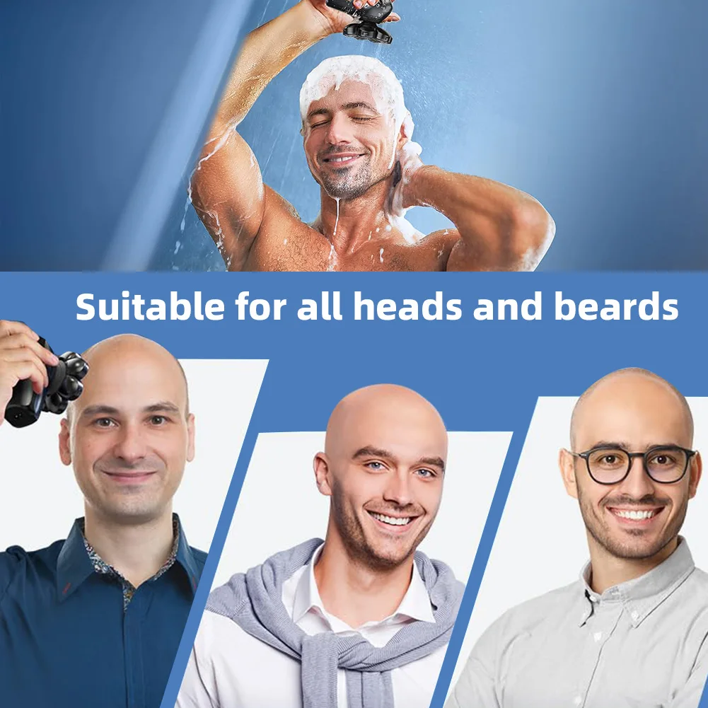 ماكينة حلاقة كهربائية 6 في 1 للرجال الأصلع 7 شفرات...