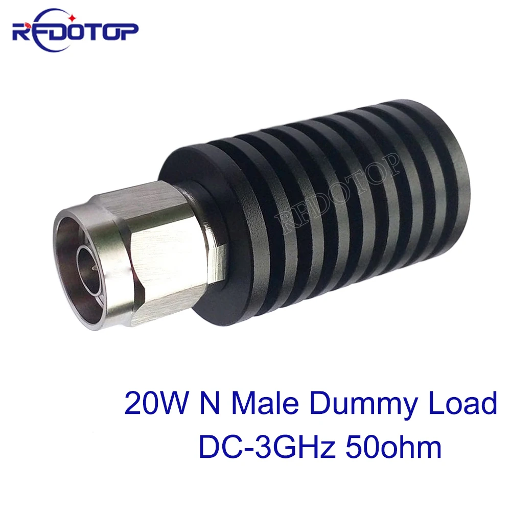 

20W L16 N Male Plug Connector DC-3GHz SWR≤1.20 50 Ohm RF Coaxial Termination Dummy Load Nickel Plated N-J RF Accessories