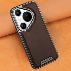 High - End Solid Color Leather Magnetic Mobile Phone Case for HUAWEI Pura 90 Pro Max (Mocha Brown)