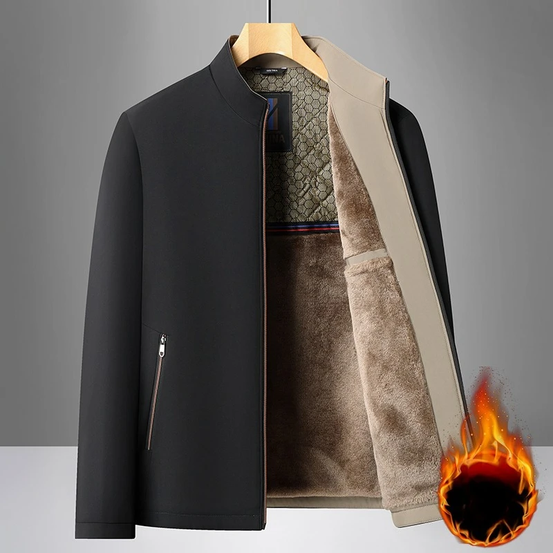 الأعمال عارضة الرجال سميكة جاكيت من الصوف الشتاء ا...