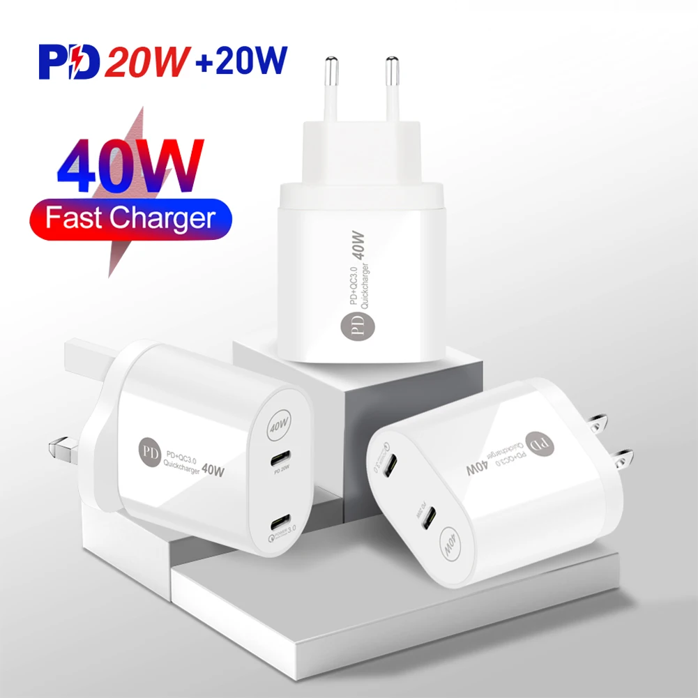 USB Fast Charger Mini QC 4.0 3.0 Quick Charge Type C PD Charger Adapter 30W PD+QC/PD+PD Car Charger For iPhone 12 Huawei Xiaomi quick charge usb c