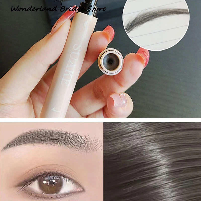 Eyebrow Dyeing Cream Pencil Natural Lasting Non-smudge Waterproof Setting Dye Eye Brow Pen With Brush Makeup Cosmetic liquid eyebrow pencil