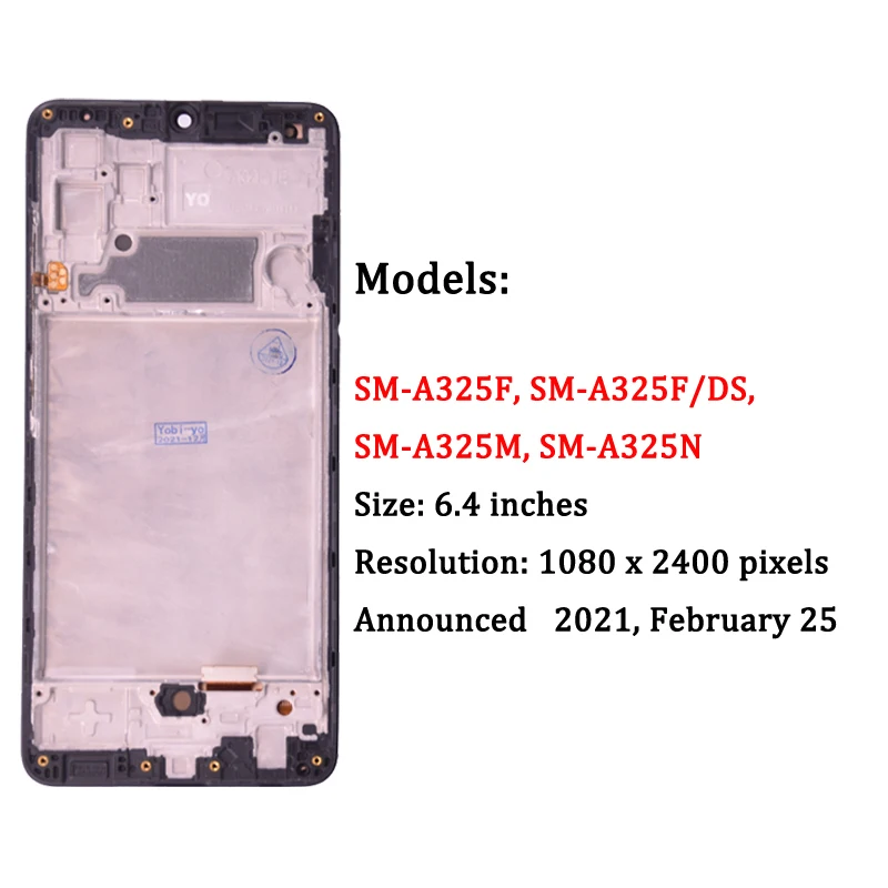  AMOLED LCD ÷ ġ ũ Ÿ , Ｚ A32 4G A325 A325F, Ｚ A22 4G A225 A225F