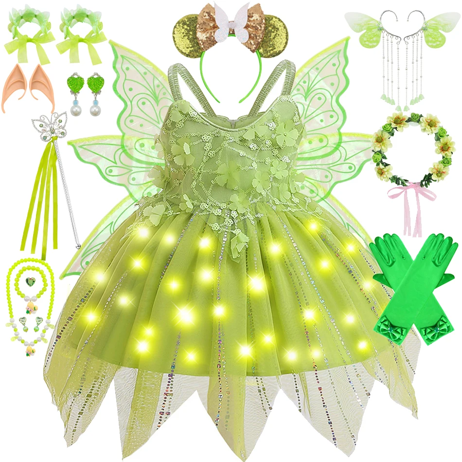 Disfraz Princesa Disney DYAA Niu00f1as Tinker Bell Disfraz