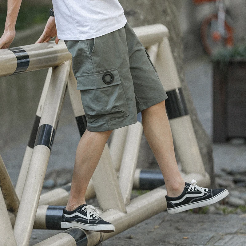 Men Cargo Shorts Street Hip Hop Vintage Army Green Popular Cotton Summer Casual Shorts Boy Punk Capris Design Big Pocket Shorts
