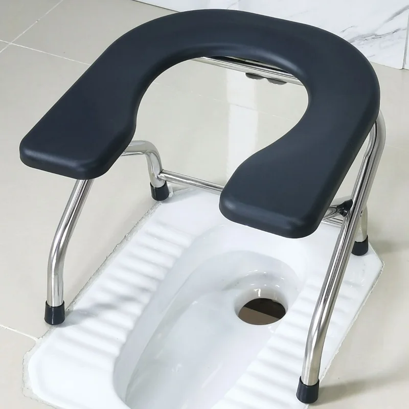 Pregnant Women Elderly Toilet Stool U Design Bathroom Chair Folding  Stainless Steel Bath Seat Stable Anti-skid Toilet Foot Rest - AliExpress