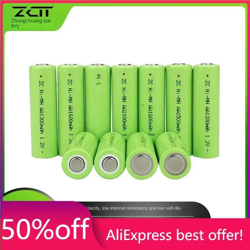 

Long-lasting 2000mAh NiMH AA5 Flat Top Batteries Combo Pack for Electric Shavers and Solar Lights