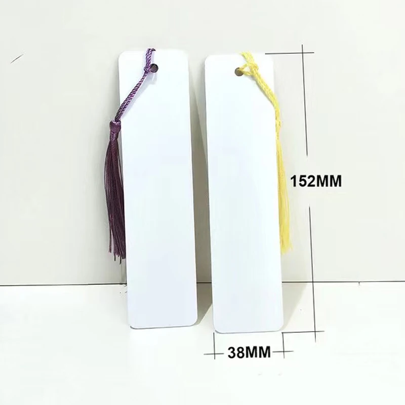 Free Shipping DHL/Fedex/UPS Double-sided White Aluminum Blank Sublimation  Bookmark