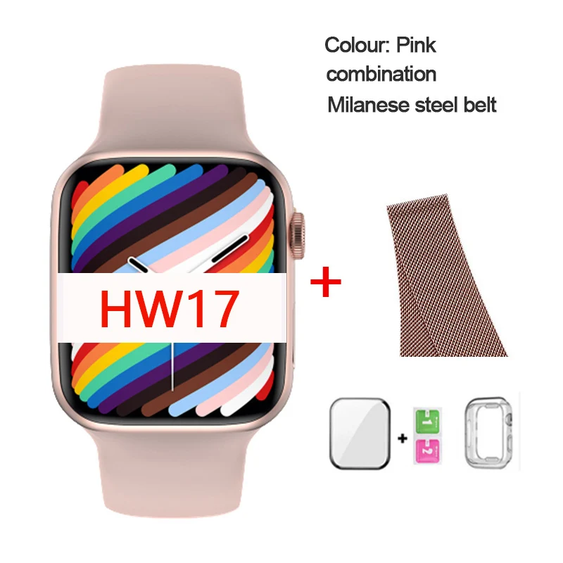 HW17 Wholesale Smartwatch Series 7 Smart Watch Bluetooth Dial Call Countdown Blood glucose measurement Fitness Band PK W27 IWO13 