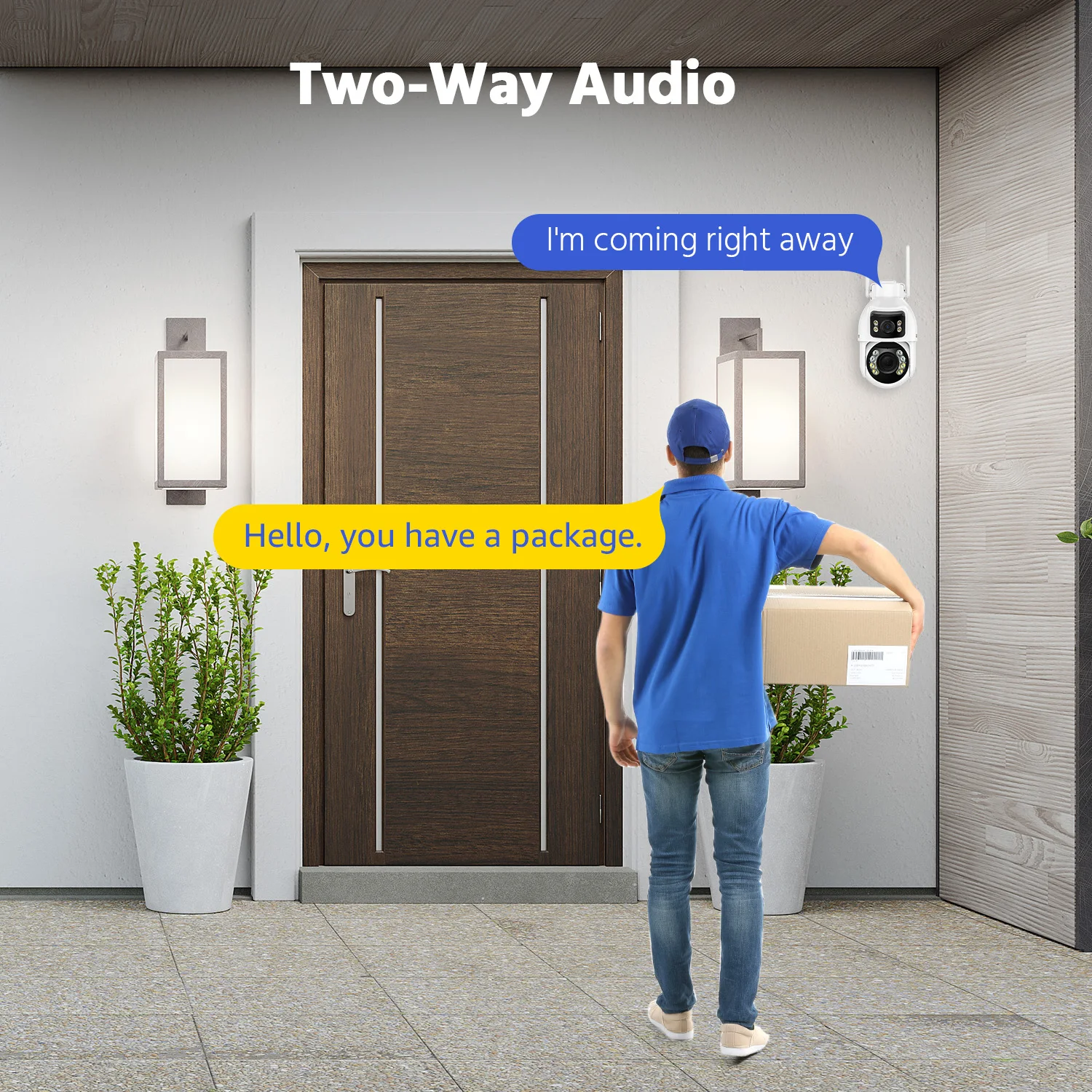 ANNKE WCD1012 10MP Dual-Lens PTZ Security Camera 12X Zoom Wifi Camera AI Human Tracking 1/2/4 PCS 2.4G wireless camera outdoor 3
