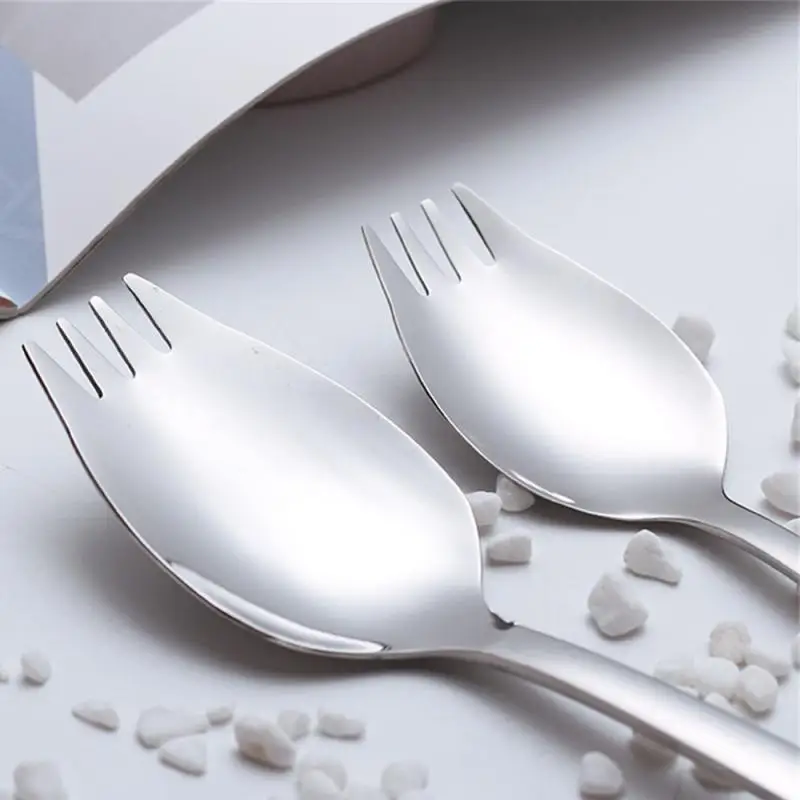 Fruit Fork Cartoon Kids Cake Fruit Toothpick Stainless Steel Fork Multi-Function Bento Lunch Bento Accessories Party Spork 1pc fruit fork food picks food toothpicks