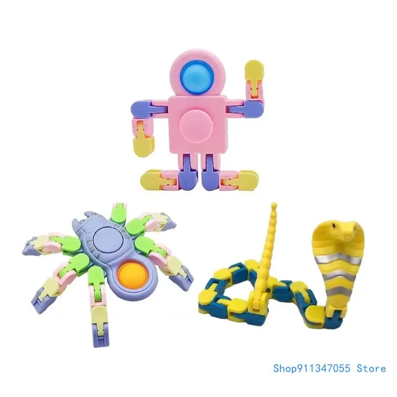 

Changeable Robot Spinner Sensory Kids Party Favor Supplies Tension Relief Drop shipping