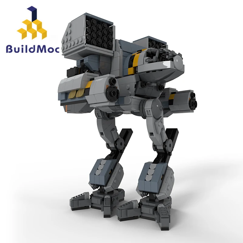 BuildMoc BattleTech Сумасшедший кот мейча, строительные блоки, древесный волк, призрак клана OmniMech, медведь, робот, кирпичи, игрушки, подарки для детей на день рождения