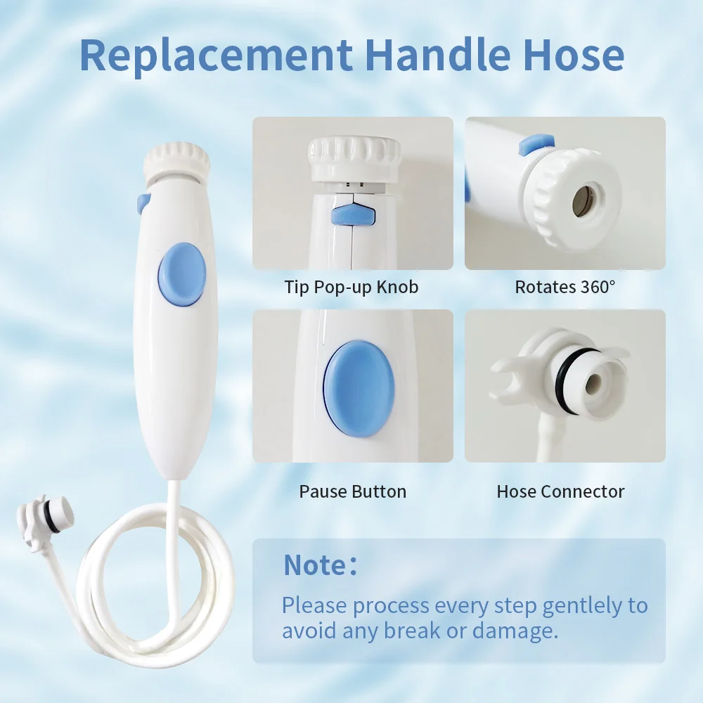 Replacement Hose Handle Tube For Waterpik Water Flosser Oral Irrigator Dental Water Jet For WP-100 WP-150 WP-660 WF Series