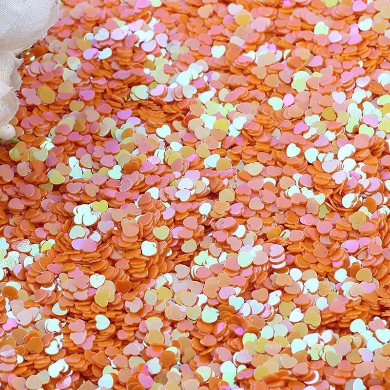 Nail Art Decor Sequins For Crafts 10g/20g/50g Nail Sequins Solid Heart Sequins