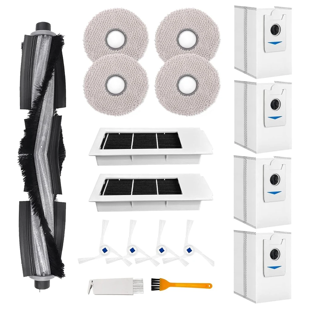 

Сменный комплект для робота-пылесоса Deebot X2 Omni / X2 / X2 Pro/DEX86, основная щетка, боковая щетка, пылесборники
